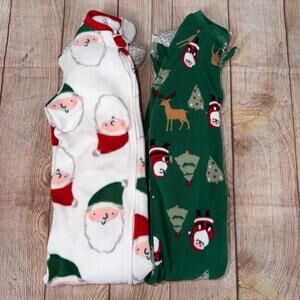 5T Carters Footed Christmas Pajamas